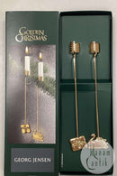 Georg Jensen Golden Christmas Lyseholder - Svane  og Gave 2000