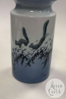 Porsgrund Norway Vase with Squirrel by Theodor Kittelsen