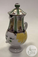 Bjørn Wiinblad Studio Vase med låg i form af Kvindehoved No K14 fra 1969