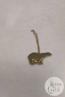 Georg Jensen Ornament Goldplattierter Eisbär 1997 Ohne Box