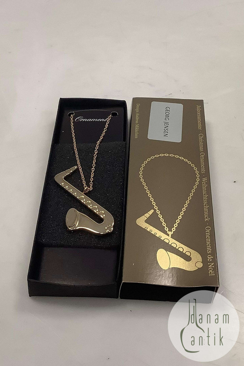 Georg Jensen Ornament Forgyldt Saxofon 1996  I original boks