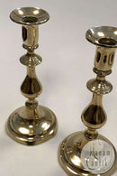 Antik Par høje Lysestager i Messing