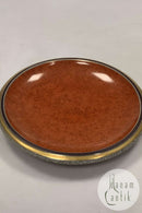 Royal Copenhagen Krakele Fadskål No 212/2568. Rød med Sort og Guldstribet Kant