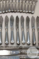 Sæt Engelsk Fiskebestik i Sølvplet til 12 personer 24 p.