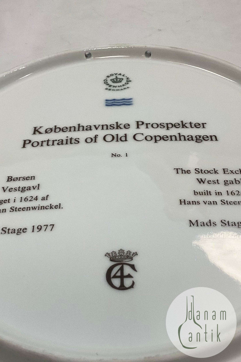 Royal Copenhagen Platte Københavnske Prospekter Børsen No 1