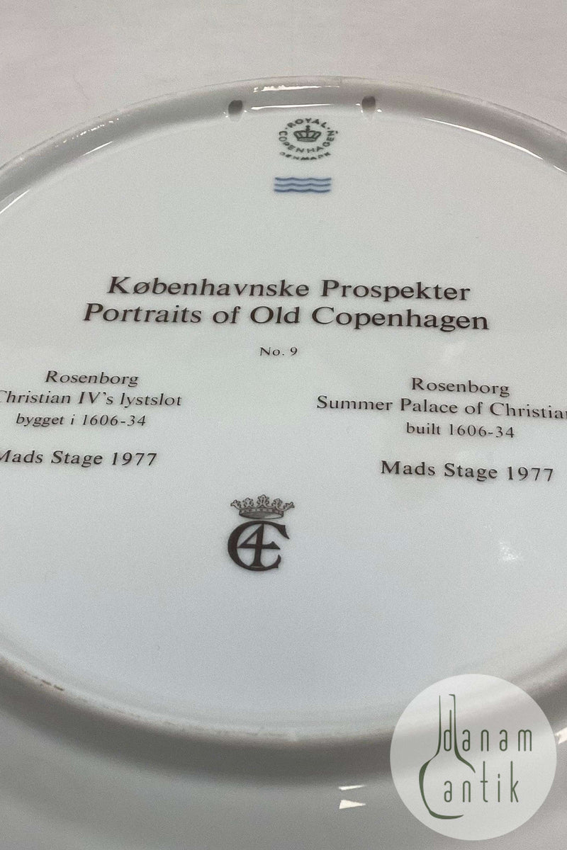 Royal Copenhagen Plate Copenhagen Prospects Rosenborg No 9