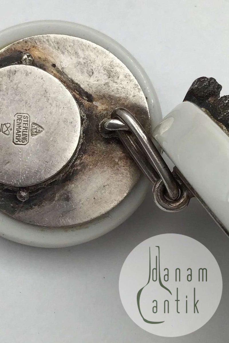 Royal Copenhagen A. Michelsen Porcelæn/Sterling Sølv Armlænke