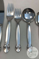 Georg Jensen Sterling Silber Kiefer Besteck Set für 12 Personen 95p