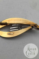 Viggo Wollny Brosche aus 14 K Gold mit Diamanten