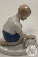 Tysk Figur af Dreng og Kanin