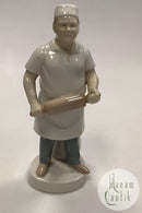 Tysk Figur af Bager med kagerulle