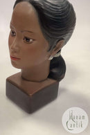 Burma Pige Carlsen, Poul Hauch (1921 - 2006) Danmark i bemalet Gips Buste