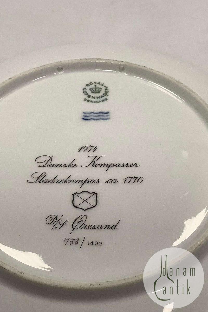 Royal Copenhagen Kompas Platte fra 1974