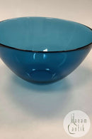 Orrefors Fuga Rund Glas Skål i blå Sverige