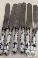 Royal Copenhagen Musselmalet Riflet Spisekniv  Måler 24,5 cm / 9.65 inch.