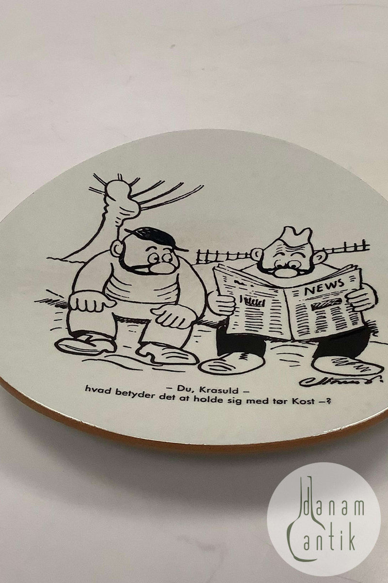 Knabstrup Platte med Storm P. Motiv og Vers