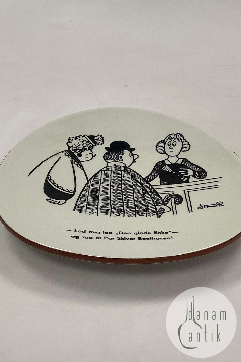 Knabstrup Platte med Storm P. Motiv og Vers