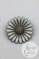 Anton Michelsen Forgyldt Sterling Sølv Marguerit Broche