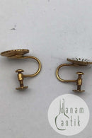 Anton Michelsen Forgyldt Sterling Sølv Marguerit Øreringe