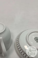 Bing og Grøndahl Haga Hvid Gennembrudt Kant Kaffekop No 305