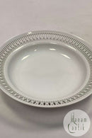 Bing og Grøndahl Haga Hvid Gennembrudt Kant Dybtallerken No 323