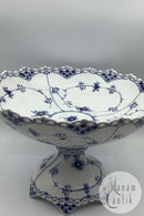 Royal Copenhagen Blue Fluted Blue Fluted Full Lace Cake Dish auf Fuß No 1022 1. Sortiment