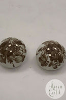 Royal Copenhagen Earrings in Brown Flower