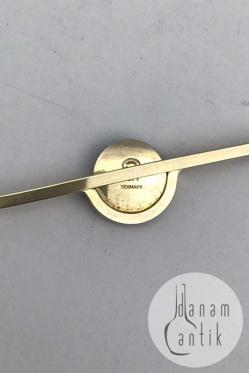 Georg Jensen / Royal Copenhagen Forgyldt Sterling Sølv / Porcelæn Slipsenål