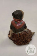 Royal Copenhagen Overglasur Figur af Farø Blomster Pige No. 12416