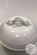 Royal Copenhagen White Flora Danica Pearl Pattern Low dish No 3568