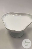 Royal Copenhagen Hvid Flora Danica Perlestel trekantet opsats No 3511