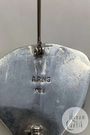 A. Ring Dansk Sølv Broche med Rav