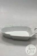 Royal Copenhagen Hvid Flora Danica Perlestel Assiet No 3544