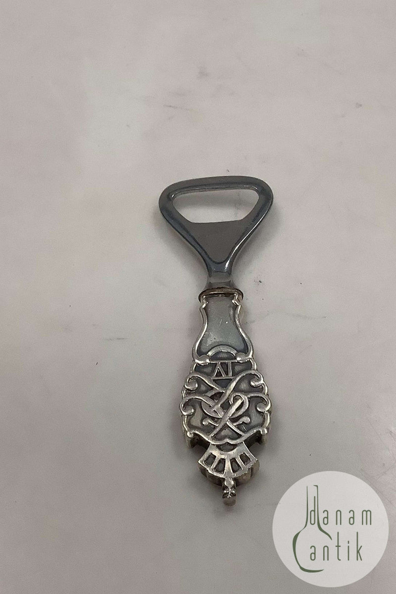 Dansk Sølv / Stål Oplukker med Kong Frederik d. 4 monogram