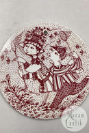 Bjørn Wiinblad: Rød august platte fra Nymølle - BYE-BYE