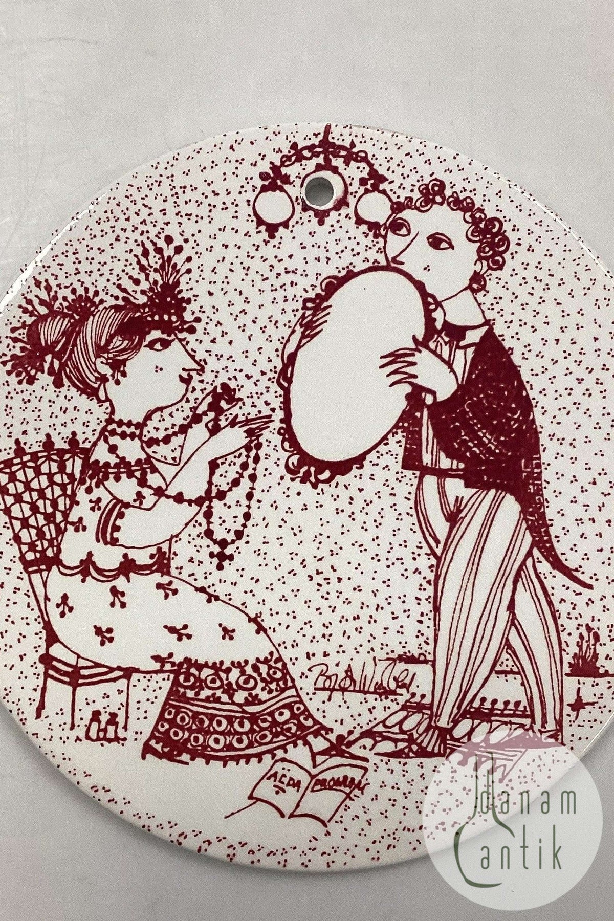 Bjørn Wiinblad: Red September plate from Nymølle - SAISON START