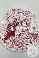 Bjørn Wiinblad: Rød oktober platte fra Nymølle - PARADIS