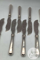 Sæt på 8 Fiskeknive i 84 Russisk Sølv Moskva