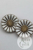 Volmer Bahner Sterling Sølv Marguerit Øreclips