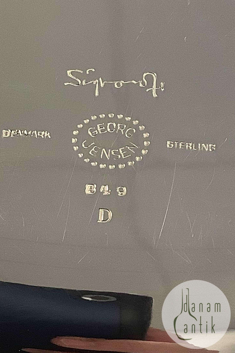 Georg Jensen Sterling Silber Bernadotte Abdeckplatte / Schale Nr. 849 D