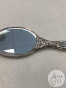 Lille håndspejl til tasken i 900 sølv