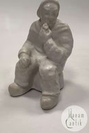 Michael Andersen Hvid Stentøjsfigur af Fisker No 4852