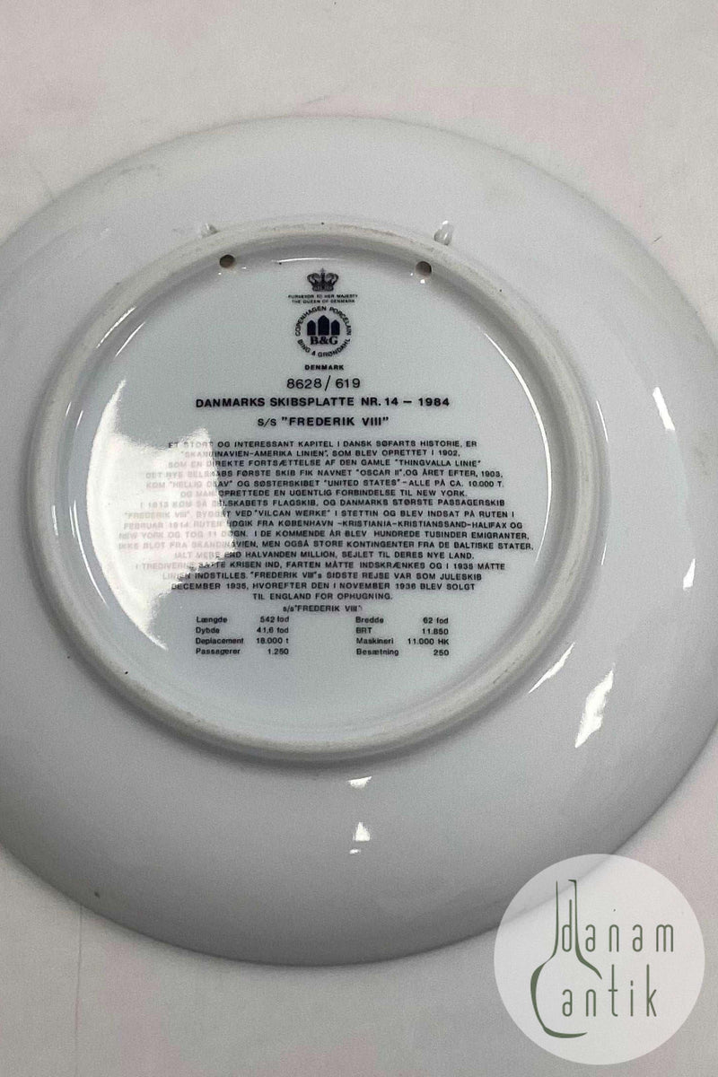Bing og Grøndahl Skibsplatte fra 1984