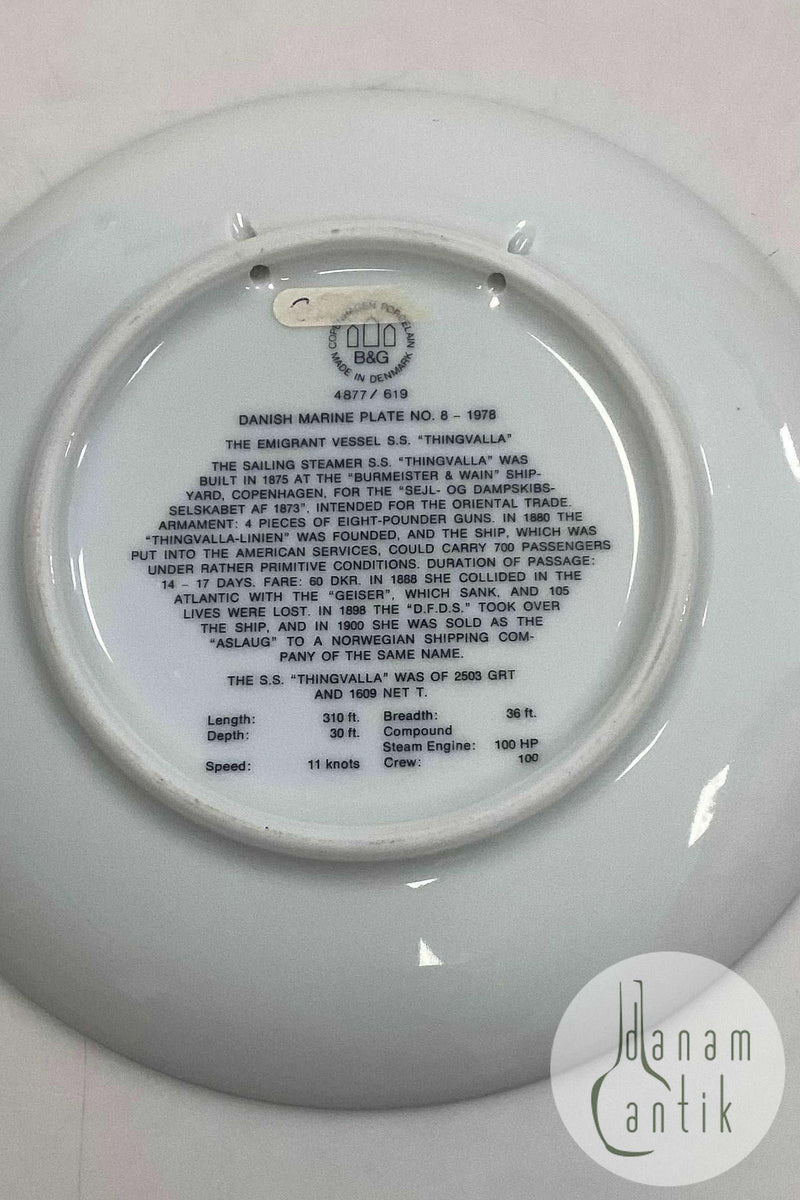 Bing og Grøndahl Skibsplatte fra 1976