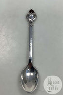 Evald Nielsen / Aage Weimar Sølv Kaffeske No 3 med rød sten