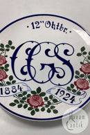 Aluminia Mindeplatte 12 Oktober 1884 - 1924