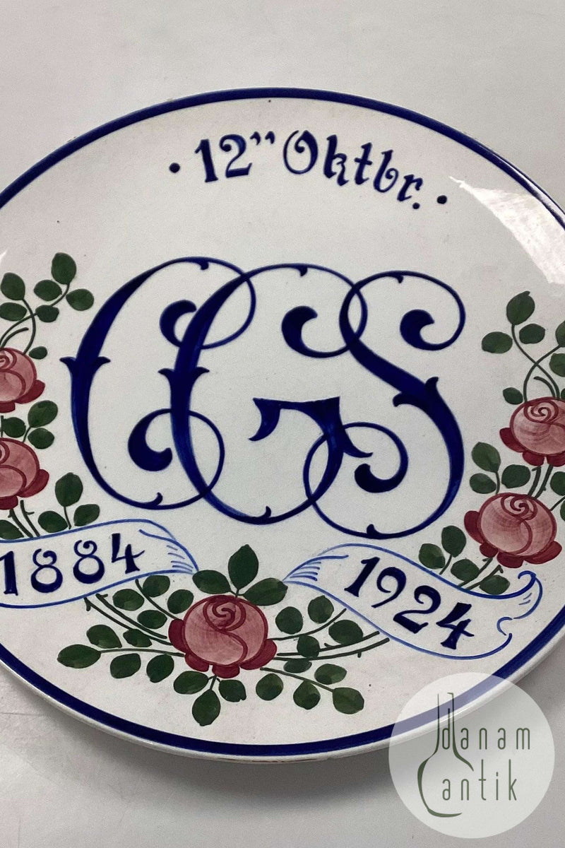 Aluminia Mindeplatte 12 Oktober 1884 - 1924