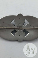 Georg Jensen Sterling Sølv Broche No. 156 Grøn Agat