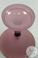 Glas opsats Kandis Skål i Pink / lyserødt  Slid på guld dekoration