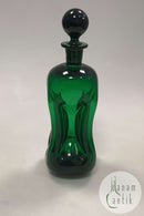 Holmegaard / Kastrup Glasværk Kluk Kluk Dekanter in grünem Glas.  Maße 28cm / 11 1/32 Zoll